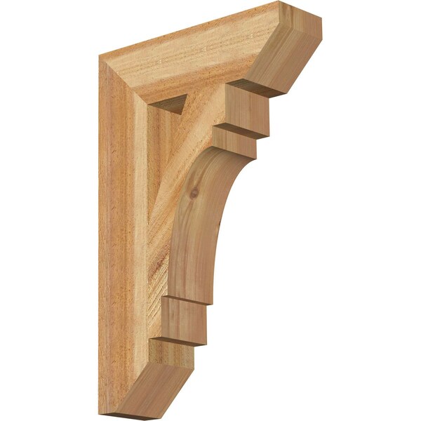 Ekena Millwork Merced Slat Rough Sawn Bracket, Western Red Cedar, 4"W x 14"D x 22"H BKT04X14X22MRC06RWR - main